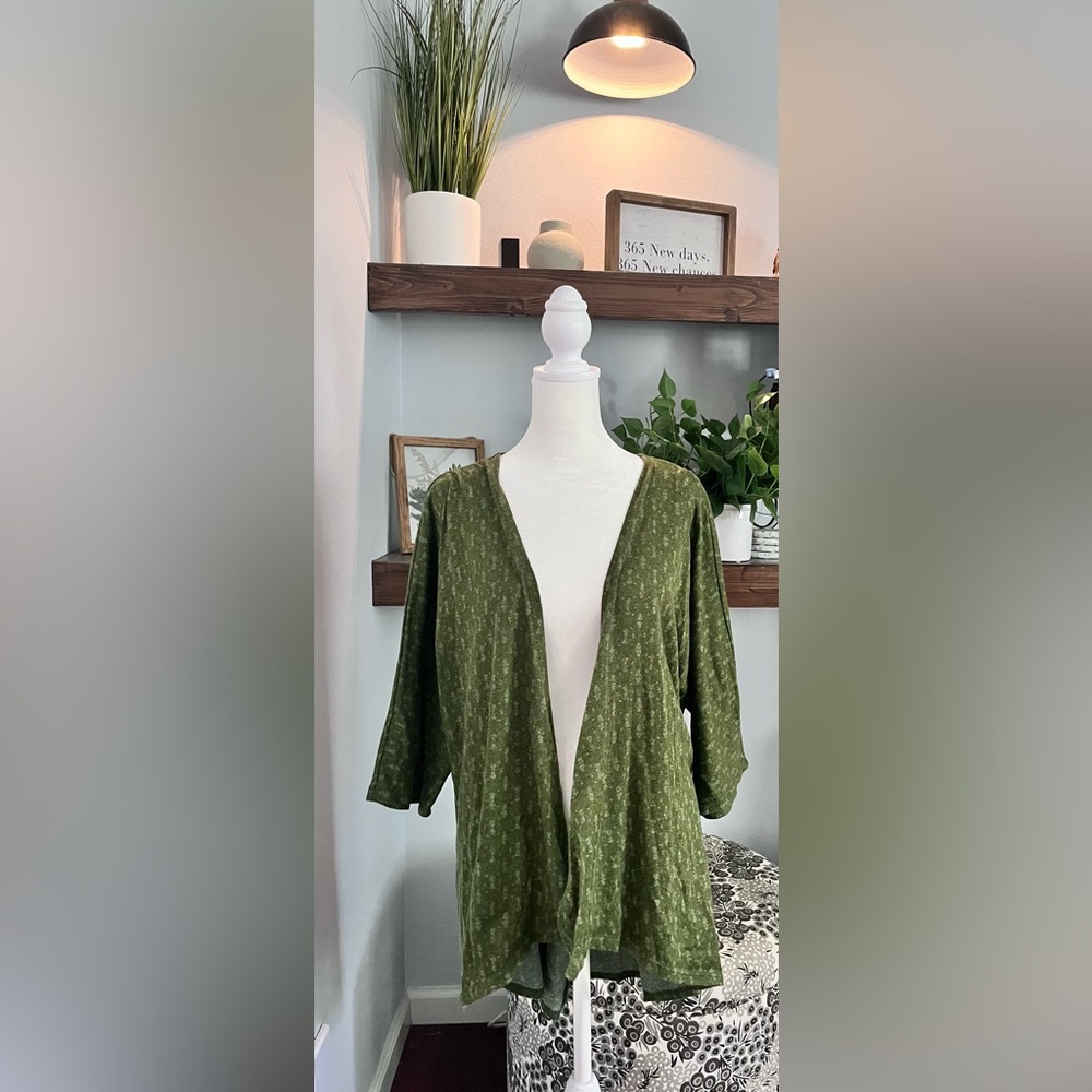LuLaRoe Shirley Olive Green Cardigan